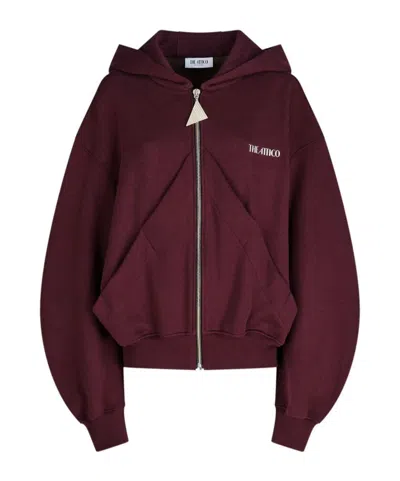 ATTICO THE ATTICO ZIPPED HOODED SWEATSHIRT