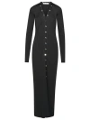 Attico Black Viscose Long Cardigan In Black