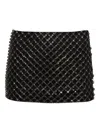 Attico Cady Crystal-embellished Miniskirt In Black