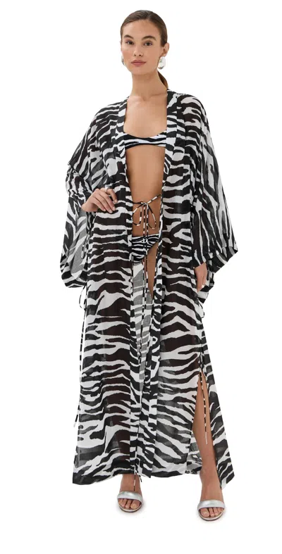 ATTICO CAFTAN WHITE/BLACK