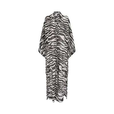 Pre-owned Attico Caftano 'white/black' | Women's Size 38