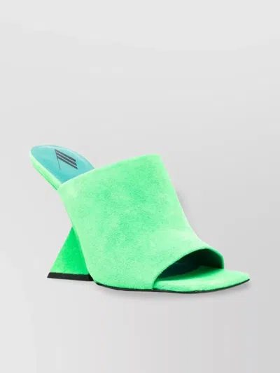 ATTICO CALF SUEDE SCULPTED HEEL MULES