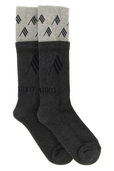 Attico Calze Double Layer In Gray