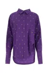 Attico The  Shirts In Purplelightgreen
