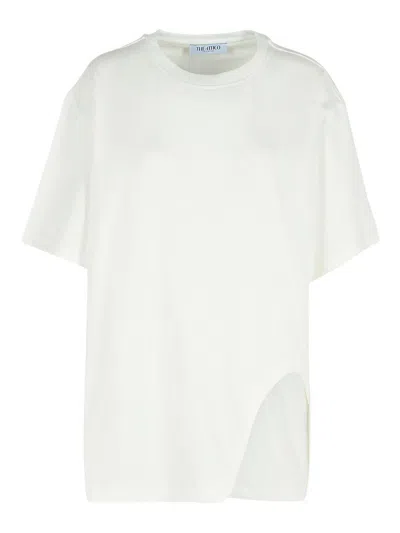 ATTICO WHITE COTTON T-SHIRT