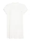 Attico Shoulder-padded Waflle-effect T-shirt In White