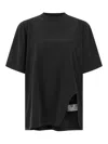Attico Shaped Split T-shirt In Blue