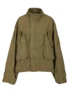 Attico Canvas Bomber Jacket Jackets Green In Green