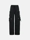Attico Cargo' Black Cotton Pants In Black
