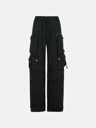 Attico Cargo' Black Cotton Pants
