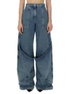 Attico Sky Blue Baggy Jeans With Large Pockets