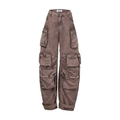 Attico Long Pants In Brown