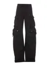 Attico Cargo Casual Pants In Black