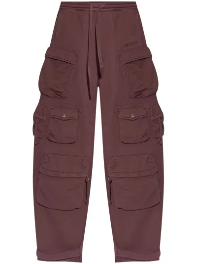Attico Cargo Trousers In Burgundy