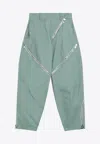 Attico Sage Green Trousers With Zip