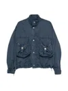 Attico Cargo-pocket Bomber Jacket In Blue