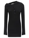Attico Cashmere Wool Dress Dresses Black