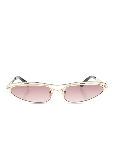 Attico Metal Sunglasses In Gold