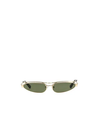 Attico Cat's Eye Sunglasses In Green