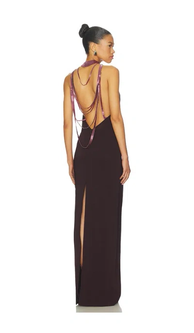 Attico Chain Gown In Black