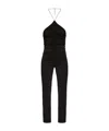 Attico Chain-link Halterneck Jumpsuit In Black