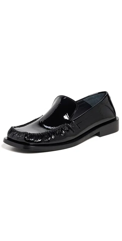 Attico Charles Leather Loafers 20mm In Black