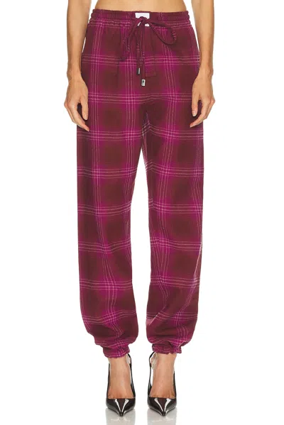 Attico Check Long Pant In Pink