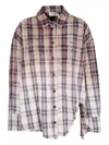 Attico Check-print Shirt In Multi