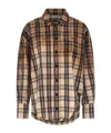 Attico Check Shirt Shirt And Blouse Multicolor In Brown