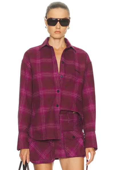 Attico Check Shirt In Pink