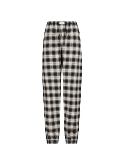 Attico Check-print Track Pants In Neutrals