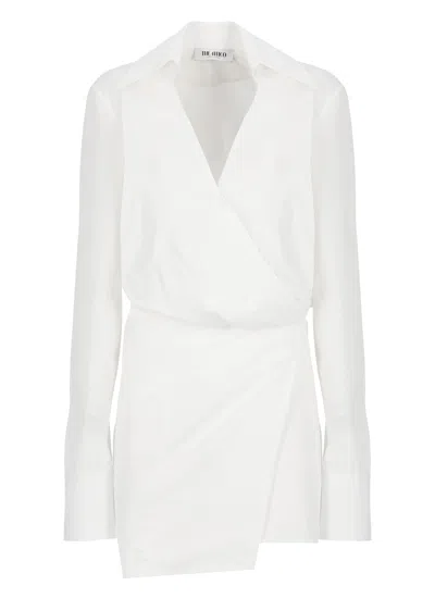 Attico Chemisier Cotton Dress In White