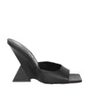 Attico Cheope 105 Leather Mules In Black