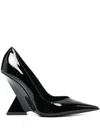 Attico Cheope 105mm Pointed-toe Pumps In Black