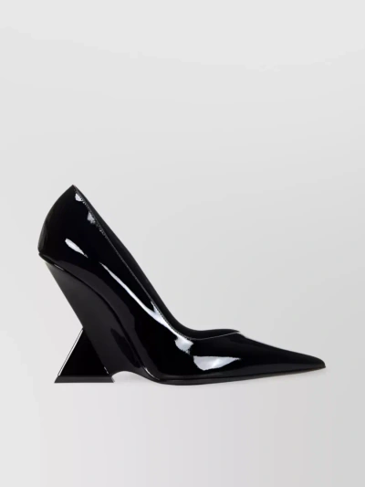 Attico 105mm Cheope Patent Leather Pumps In Black