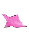 Attico Cheope 105mm Square-toe Mules In Pink