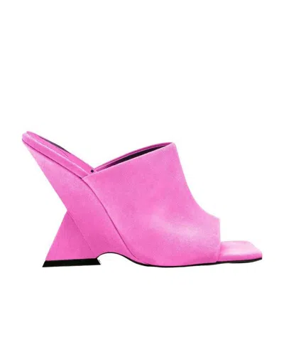 Attico Cheope 105mm Square-toe Mules In Pink