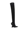 Attico 105mm Cheope Faux Leather Thigh Boots In Black