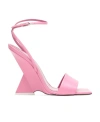 Attico Cheope 110mm Leather Sandals In Pink