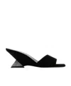 Attico Cheope 60 Suede Mules In Black