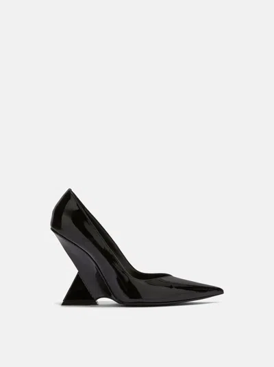 Attico 105mm Cheope Patent Leather Pumps In Black