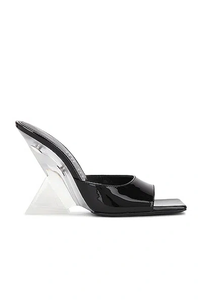 Attico Black Leather Cheope Heels