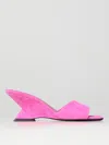Attico Cheope Mule In Fuchsia Color Suede In Fuchsia