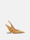 Attico Slingback ''cheope'' Mustard E Nichel In Mustard And Nichel
