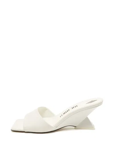 Pre-owned Attico Cheope Sculptural Sandals In White
