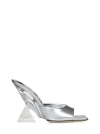 ATTICO 'CHEOPE' SILVER ECO-PAINT MULES