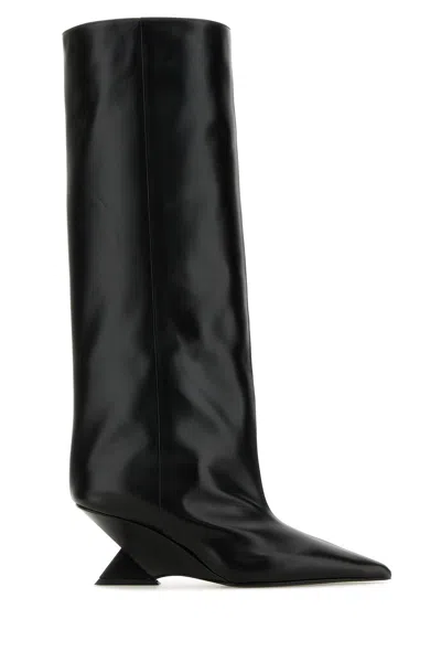 ATTICO THE ATTICO BLACK LEATHER CHEOPE BOOTS
