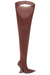 Attico Cheopissima Thigh High Boot In Brown
