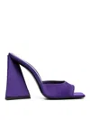 Attico Devon 115mm Satin Sandals In Púrpura