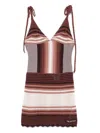 Attico Chocolate Brown Cotton Mini Dress